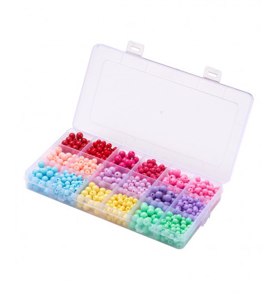 Kit perles rondes en plastique