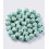 Perles en acrylique turquoise/or