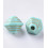 Perles en acrylique turquoise/or