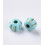 Perles en acrylique turquoise/or