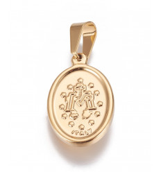 pendentif vierge inoxydable