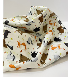 Tissu "Animaux de la forêt"