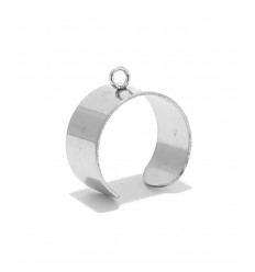 Bague large avec attache soudée en acier inoydable 316L