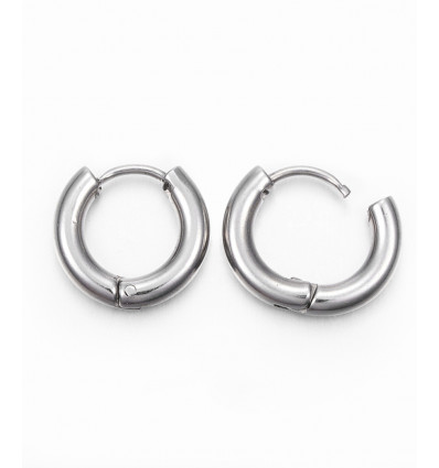 Créole inoxydable épaisse 14mm (2pcs)