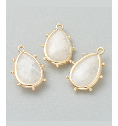 pendentif goutte sertie