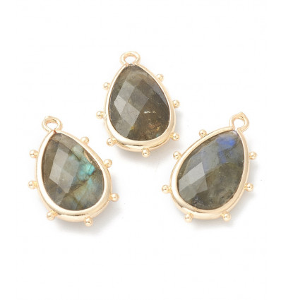 pendentif goutte sertie