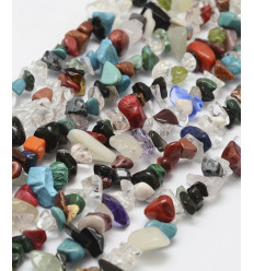 Chapelet pierre chips - multicolore