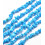 Chapelet pierre chips - turquoise synthétique