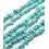 Chapelet pierre chips - turquoise synthétique