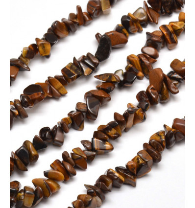 Oeil de tigre - Chapelet pierre chips