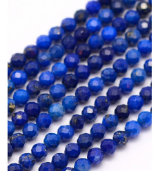 3mm - lapis lazuli - Chapelet pierre