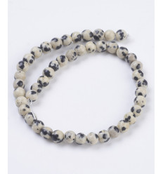 4mm - jaspe dalmatien - Chapelet en pierre