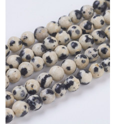 4mm - jaspe dalmatien - Chapelet en pierre
