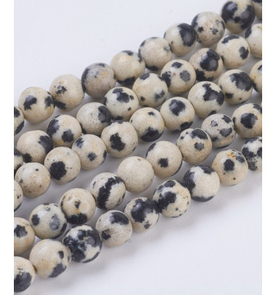 4mm - jaspe dalmatien - Chapelet en pierre