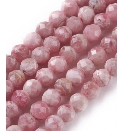 4mm - rhodochrosite - Chapelet en pierre