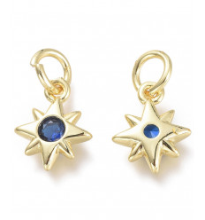 Mini pendentif étoile avec zircon mauve