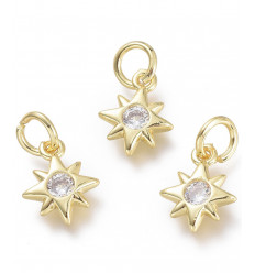 Mini pendentif étoile avec zircon bleu