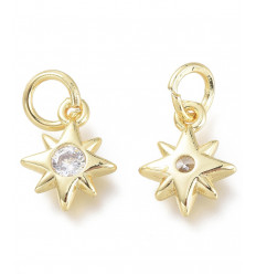 Mini pendentif étoile avec zircon bleu