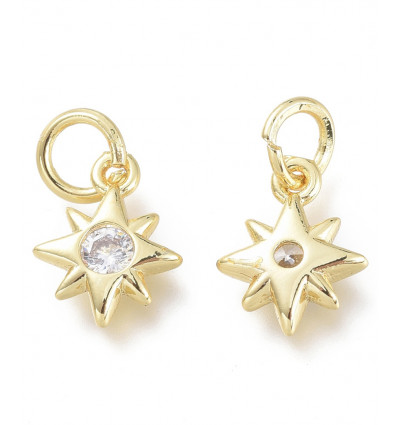 Mini pendentif étoile avec zircon bleu