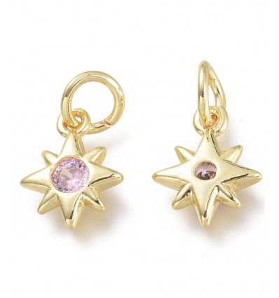 Mini pendentif étoile avec zircon blanc