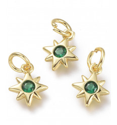 Mini pendentif étoile avec zircon rose pâle