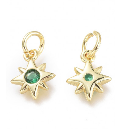 Mini pendentif étoile avec zircon rose pâle