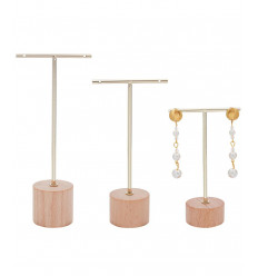 Lot de 3 présentoirs pour boucles d'oreilles