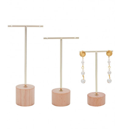 Lot de 3 présentoirs pour boucles d'oreilles