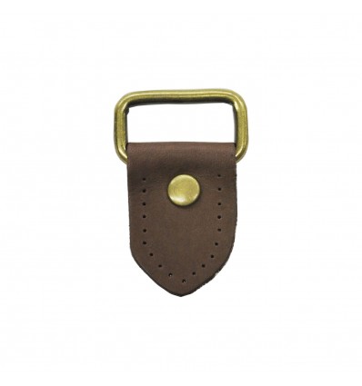 Attache en cuir noir pour sac