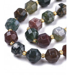 10x9mm - agate indienne - Chapelet pierre