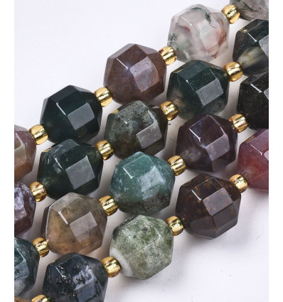 10x9mm - agate indienne - Chapelet pierre