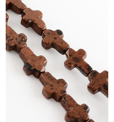 Perle croix en pierre