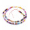 6mm - agate teintée multicolore - Chapelet pierre