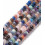 4x6mm - Pierre naturelle multicolore - chapelet rondelles