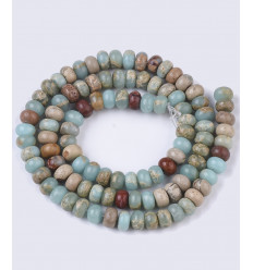 4x6mm - jaspe - chapelet pierres rondelles