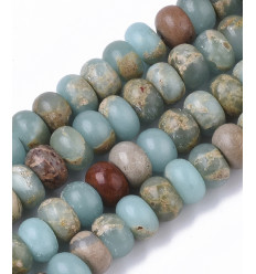 4x6mm - jaspe - chapelet pierres rondelles