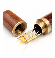 Boite de rangement pour aiguilles en bois