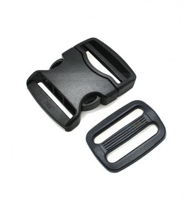 25mm - Boucle clips pour banane + coulisse