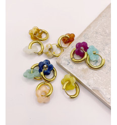 pendentif petite fleur en acétate