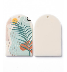 Pendentif en acrylique - feuille