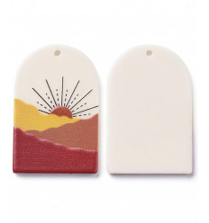 Pendentif en acrylique - coucher de soleil