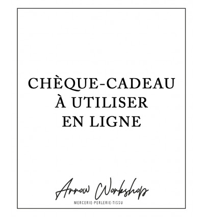 E-carte cadeau à utiliser sur notre site web