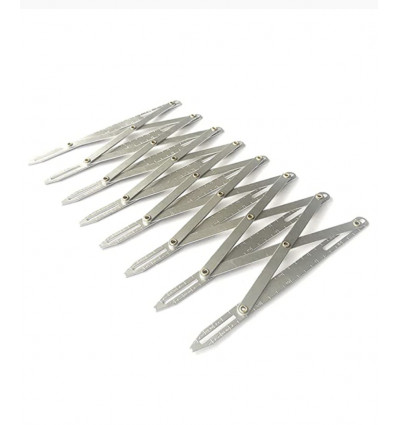 Règle de mesure pour boutonnières