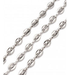 Chaine grain de café acier inoxydable (10cm)