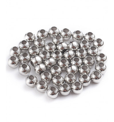 sachet perles acier inox. 4mm (250pcs)