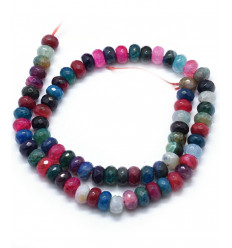 8x5mm - agate du dragon teintées - Chapelet pierre