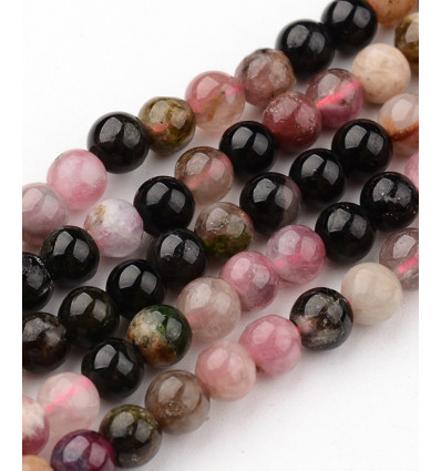 8mm - tourmaline - Chapelet pierre