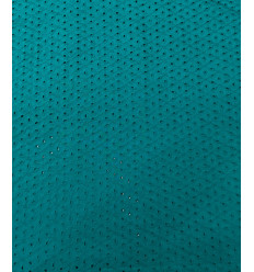 Tissu broderie anglaise - turquoise