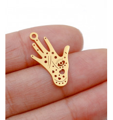 pendentif main en acier inoxydable