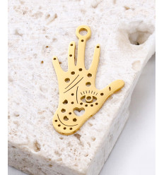 pendentif main en acier inoxydable